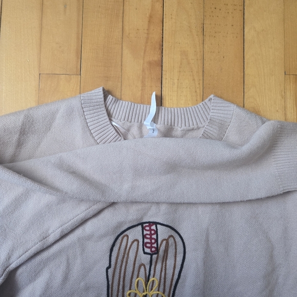 DREAMERS Western Boot Long Knit Beige Sweater Size XL NEW - Picture 6 of 7